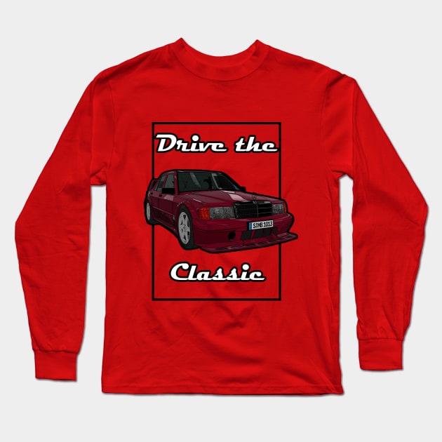 Mercedes 190 Long Sleeve T-Shirt by JDMzone